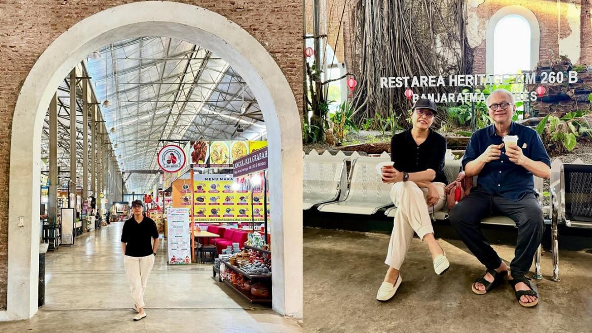 KABAR SRI MULYANI - Kolase foto Sri Mulyani nikmati rest area Banjarnegara, foto diambil dari Instagram @smindrawati. Sri Mulyani santai menikmati hidup setelah tak lagi jabat Kemenkeu