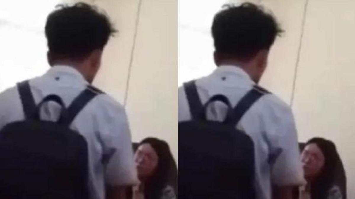 LEMPAR SKRIPSI - Tangkap layar video viral dosen lempar skripsi mahasiswa di Program Studi S1 Manajemen Fakultas Ekonomi Universitas Nias pada Jumat, 22 Agustus 2025.