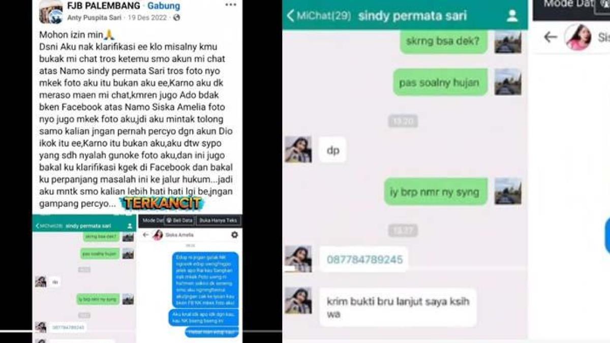 IBU HAMIL DIBUNUH: Tangkapan layar postingan Anti Puspitasari, ibu hamil yang tewas dibunuh yang sempat membantah dirinya open BO. Anti tampak geram saat ada yang pakai fotonya untuk jualan di mi chat.