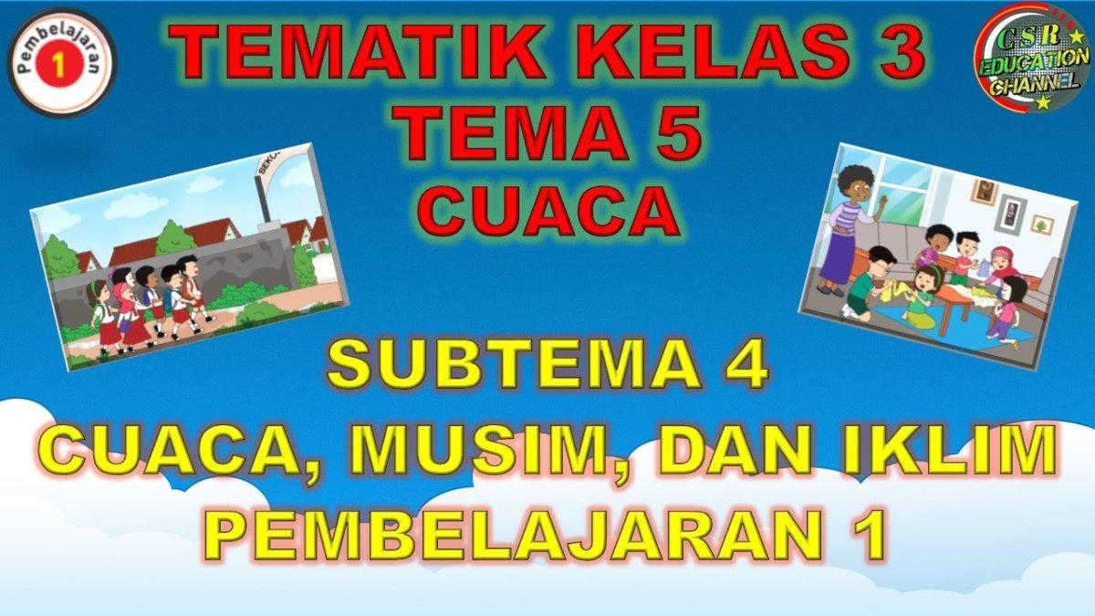 Soal & Kunci Jawaban Tematik 5 Subtema 4 Kelas 3 SD Pembelajaran 1 Halaman 172-183