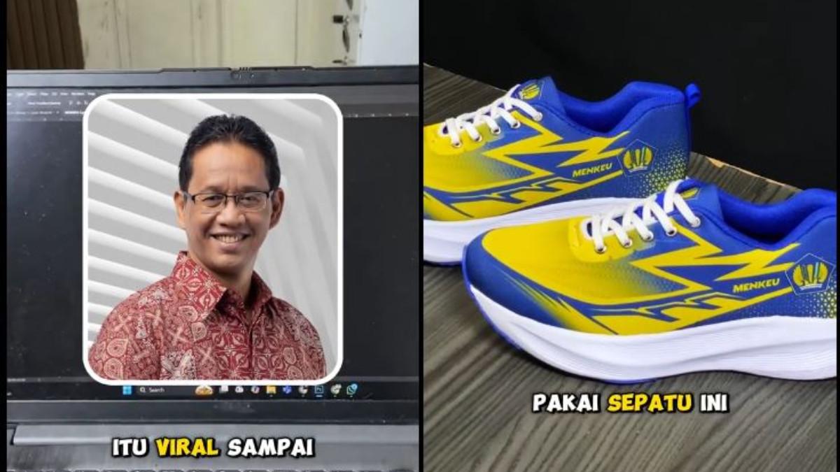 SEPATU PURBAYA - Viral sepatu yang terinspirasi dari sosok Menkeu Purbaya