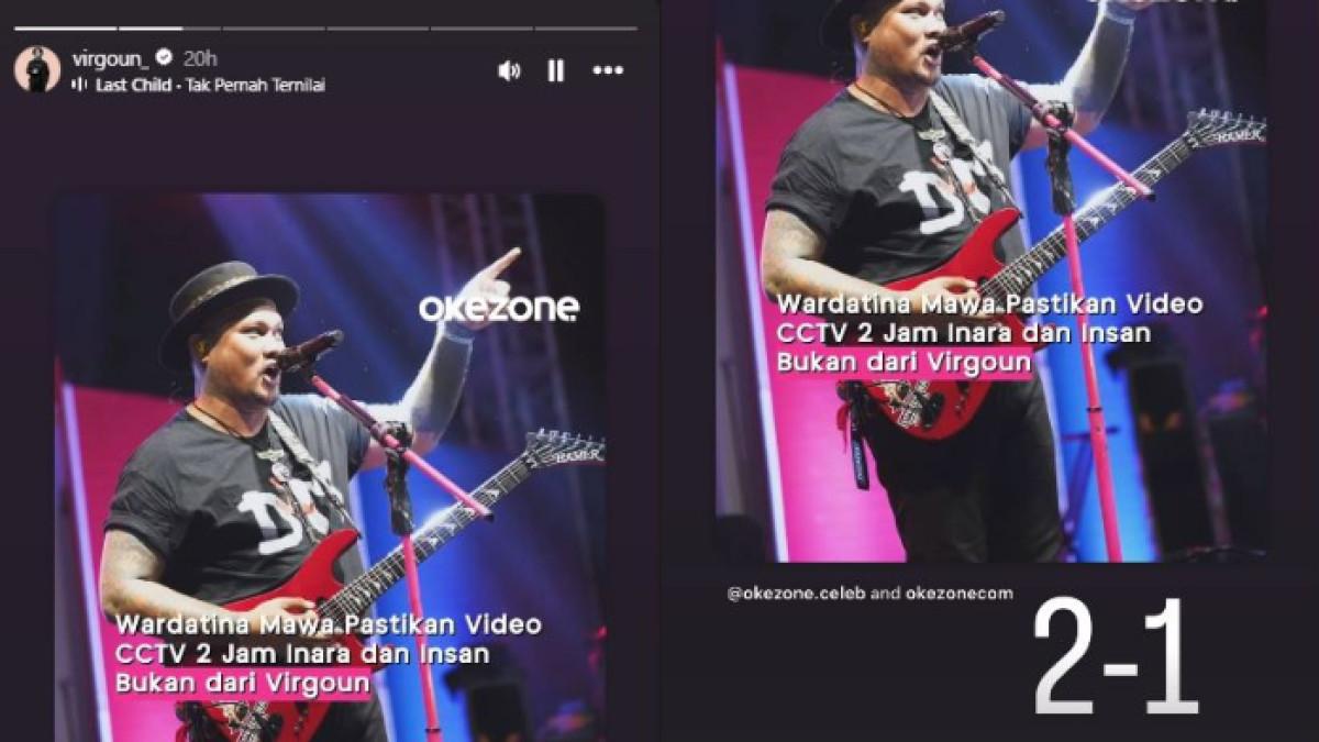 POSTINGAN VIRGOUN - Virgoun memperlihatkan pengakuan Wardatina Mawa soal rekaman CCTV di rumah Inara Rusli. Mawa menyebut rekaman CCTV itu bukan berasal dari Virgoun.