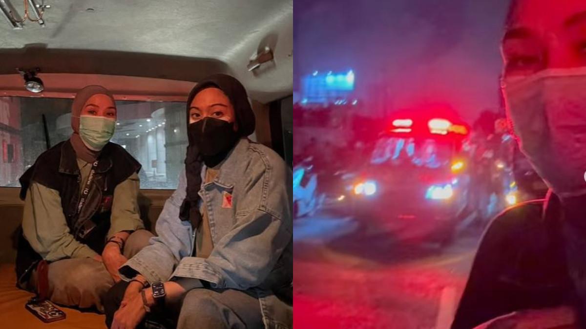 Zaskia Mecca bersama relawan di Aceh