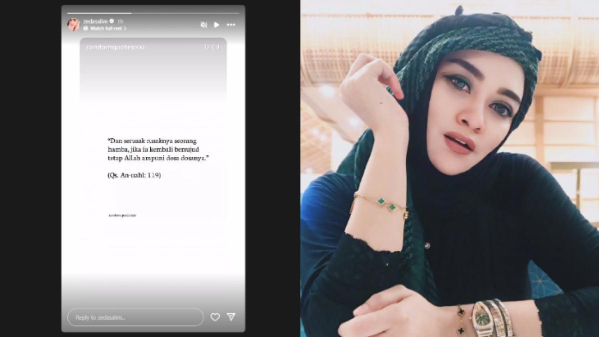 POSTINGAN ZEDA SALIM - Zeda Salim mengunggah postingan di tengah kabar Ammar Zoni terjerat narkoba lagi. Ia menampilkan potongan ayat dari Surat An-Nahl.