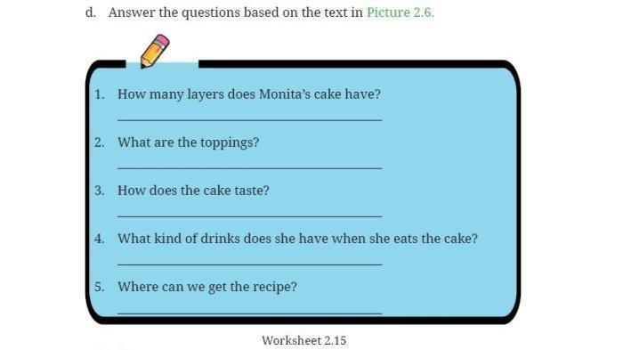 SOAL & KUNCI JAWABAN Pelajaran Bahasa Inggris Kurikulum Merdeka Kelas 7 Hal 78, Deskripsikan Makanan