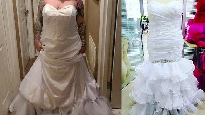 MALU BERAT! Wanita Protes Gaun Pengantin Tak Seperti Gambar, Ternyata Hanya Terbalik Memakainya