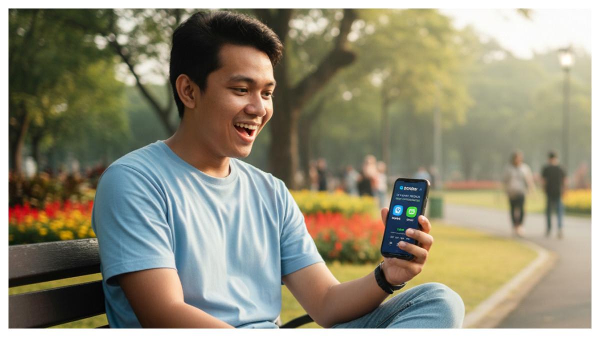 Uang dari HP? Cuma dengan nonton iklan, main game, dan unduh aplikasi di EarnBay, saldo DANA & OVO-mu bisa bertambah!