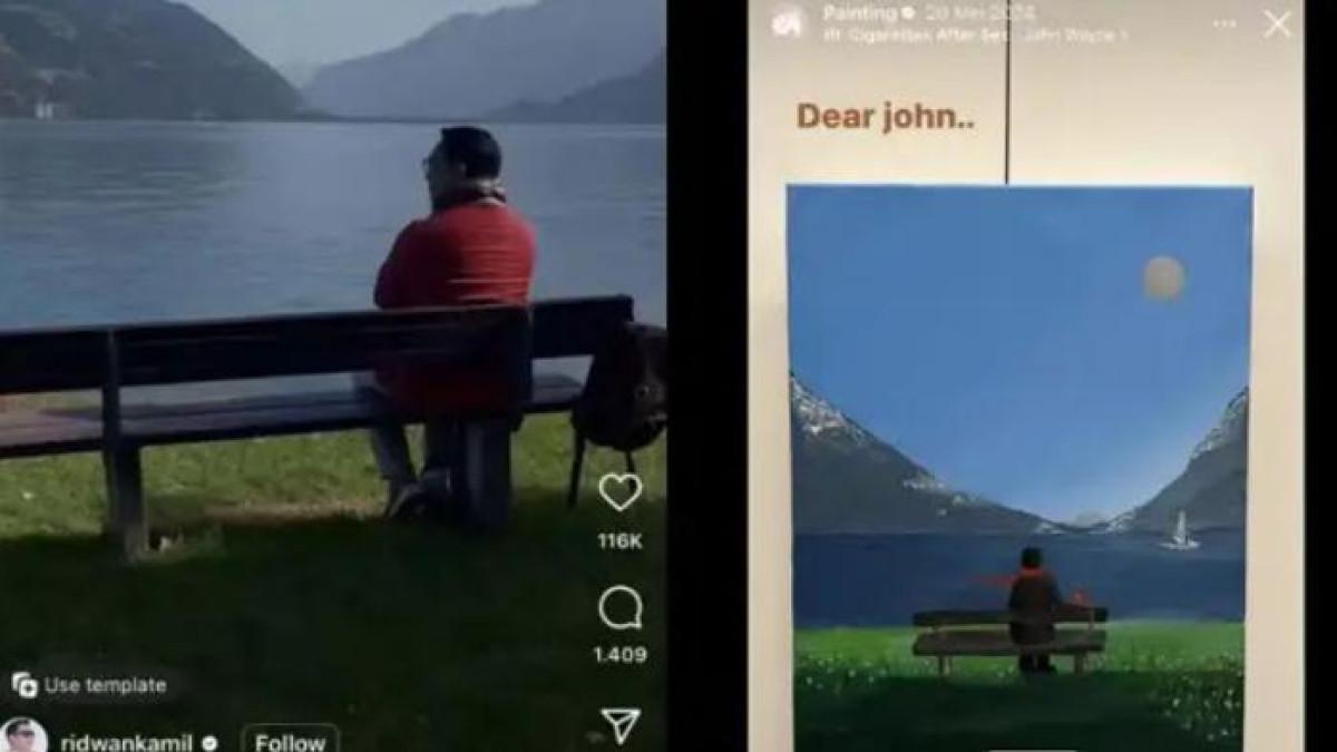 LUKISAN AURA KASIH - persamaan lukisan aura kasih dengan foto ridwan kamil