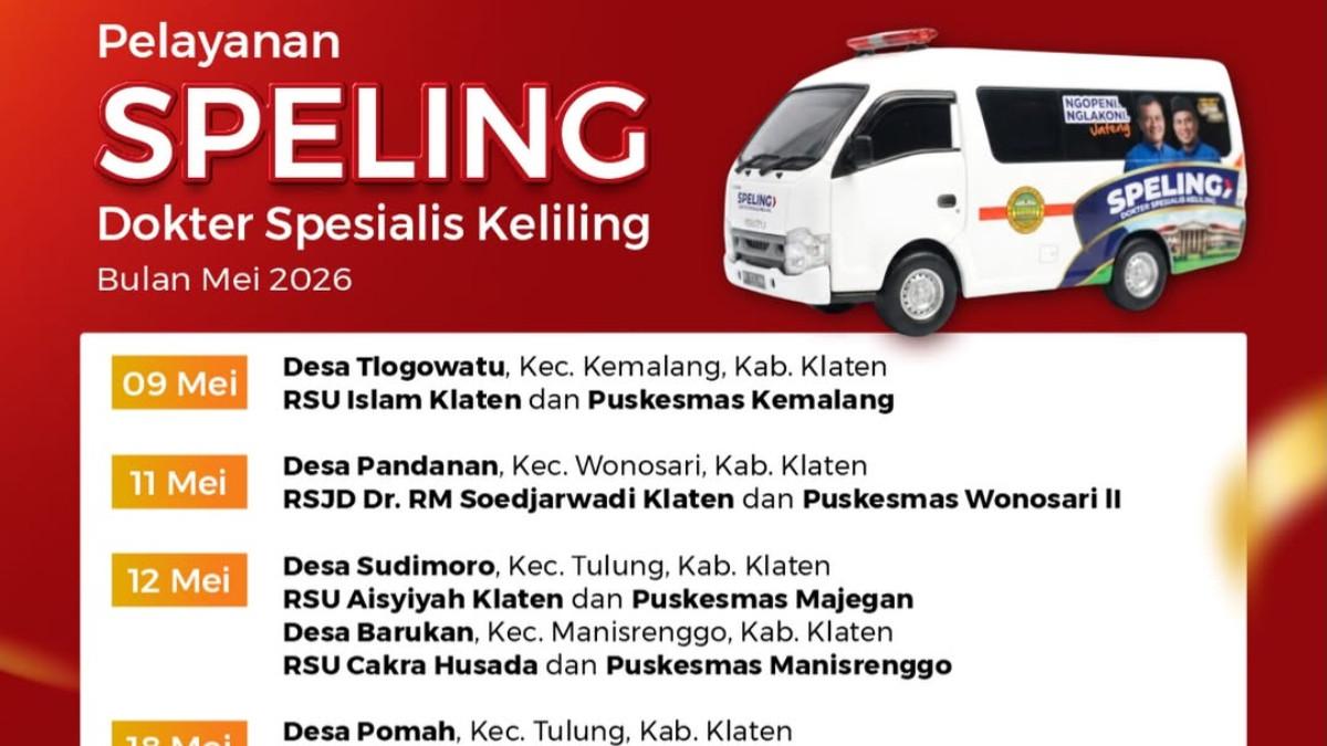 KABUPATEN KLATEN - Flyer dokter spesialis keliling kabupaten Klaten.