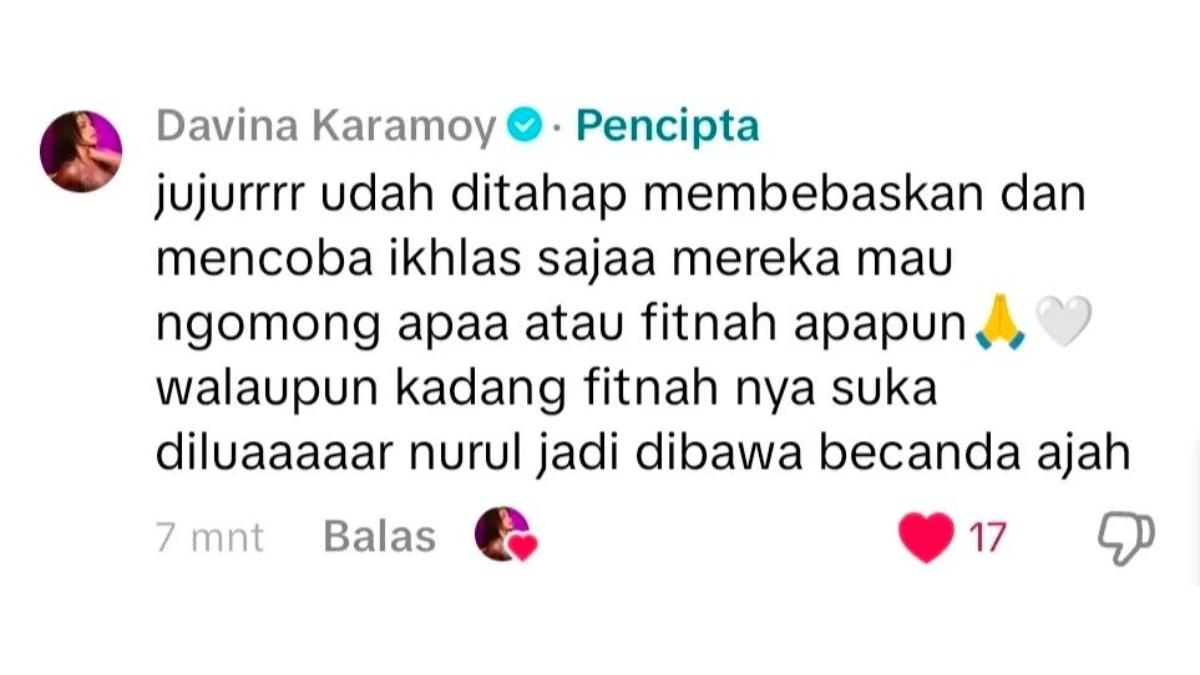 KLARIFIKASI DAVINA KARAMOY - isu selingkuh dengan eks Menteri, Dito Ariotedjo, Davina Karamoy pasrah