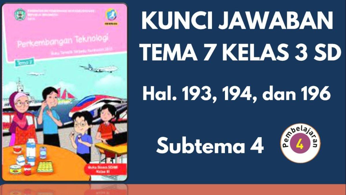 Soal & Kunci Jawaban Buku Tema 7 Kelas 3 SD Halaman 193, 194, 196, dan 197 : Peraturan Kolam Renang