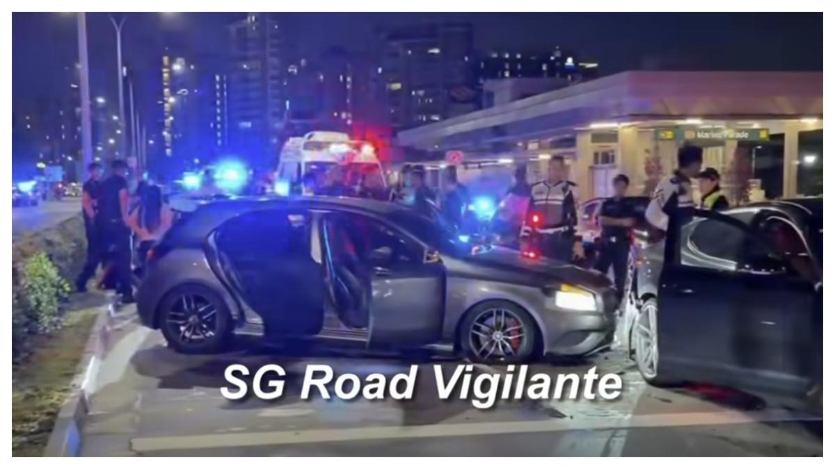 Seorang remaja berusia 17 tahun memimpin polisi dalam pengejaran mobil, yang akhirnya berakhir dengan pengejaran jalan kaki setelah ia menabrak sebuah kendaraan di Marine Parade.