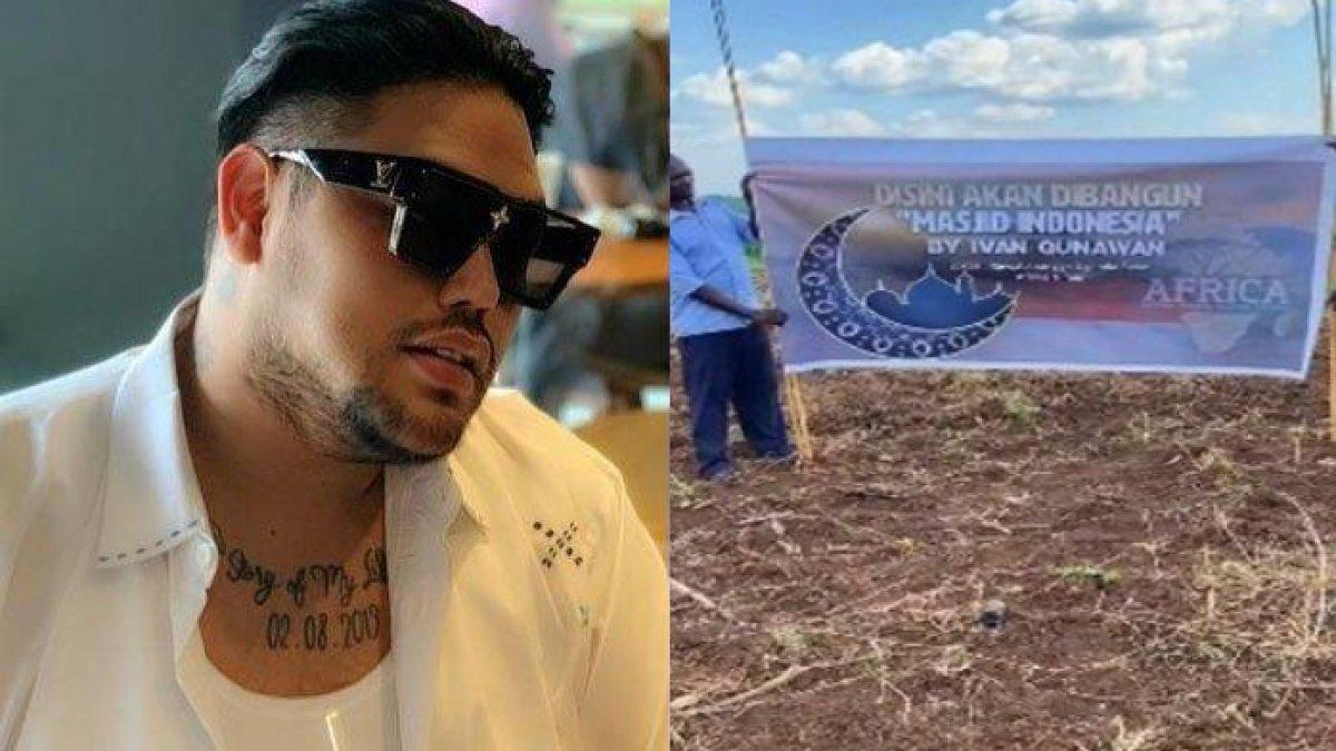 BANGUN MASJID - Ivan Gunawan membangun masjid di Uganda. Ia prihatin masyarakat di sana salat di bawah pohon dan beralaskan daun.
