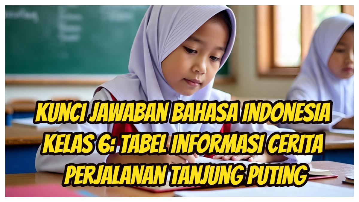 Kunci Jawaban Halaman 69 Bahasa Indonesia Kelas 6: Tabel Informasi Cerita Perjalanan Tanjung Puting