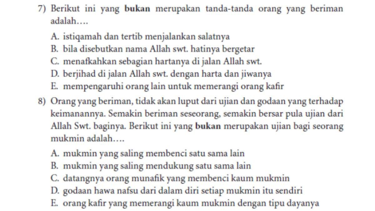 Kunci Jawaban PAI Kelas 10 SMA Halaman 57 Kurikulum Merdeka: Tanda-tanda Orang yang Beriman