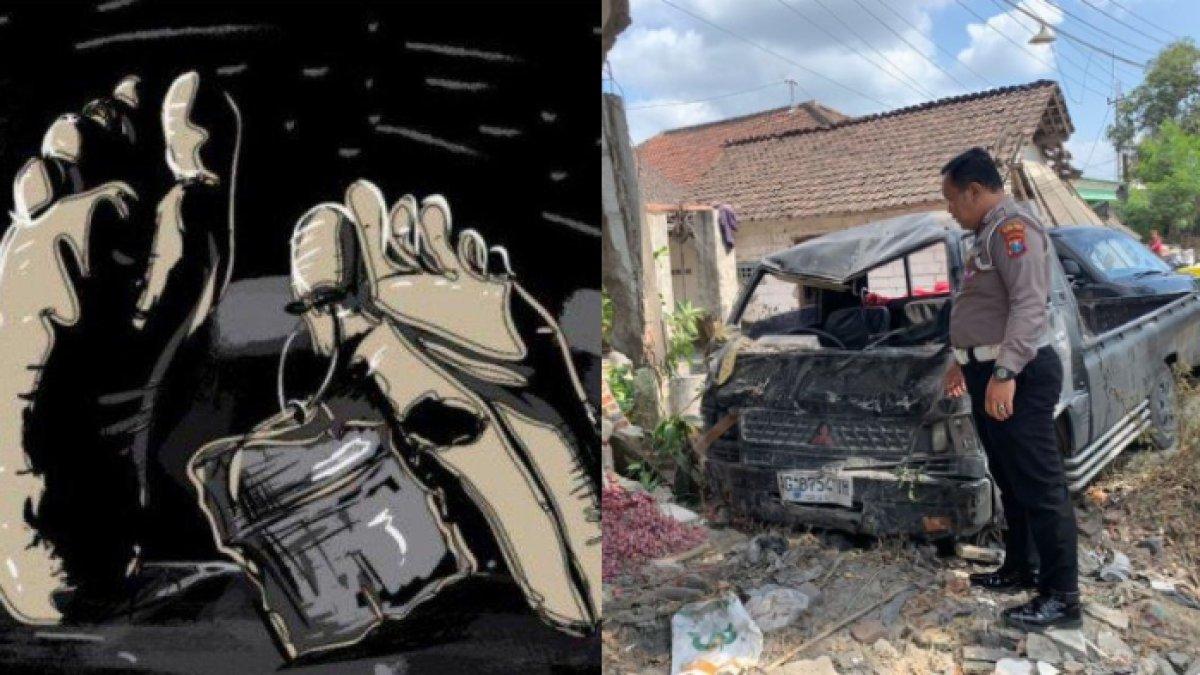 DETIK-DETIK Kecelakaan Maut di Blitar, Lansia & Anaknya Tewas Ditabrak Pikap: Tubuh Terseret 50Meter
