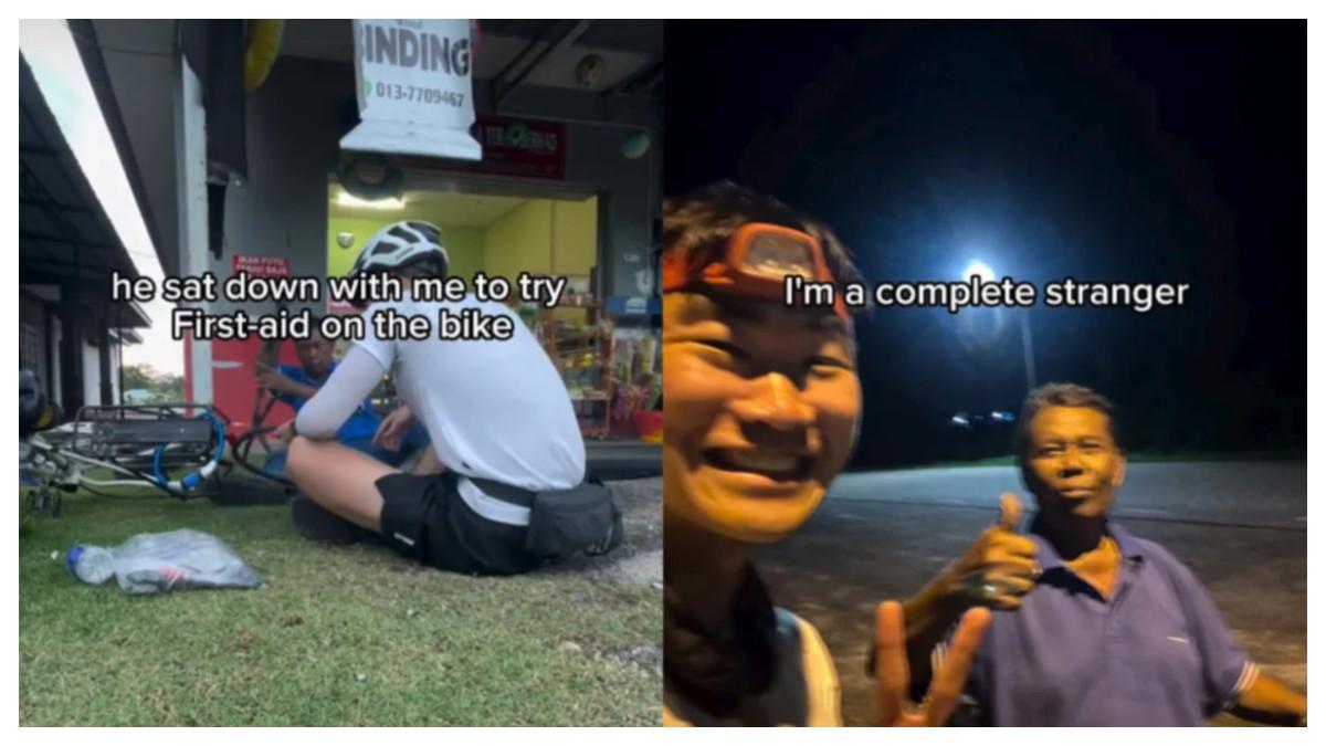 Pengguna Instagram @injaee berbagi bahwa ia terlantar setelah sepedanya mengalami dua kali ban bocor, tanpa reservasi tempat berkemah dan matahari sudah terbenam.