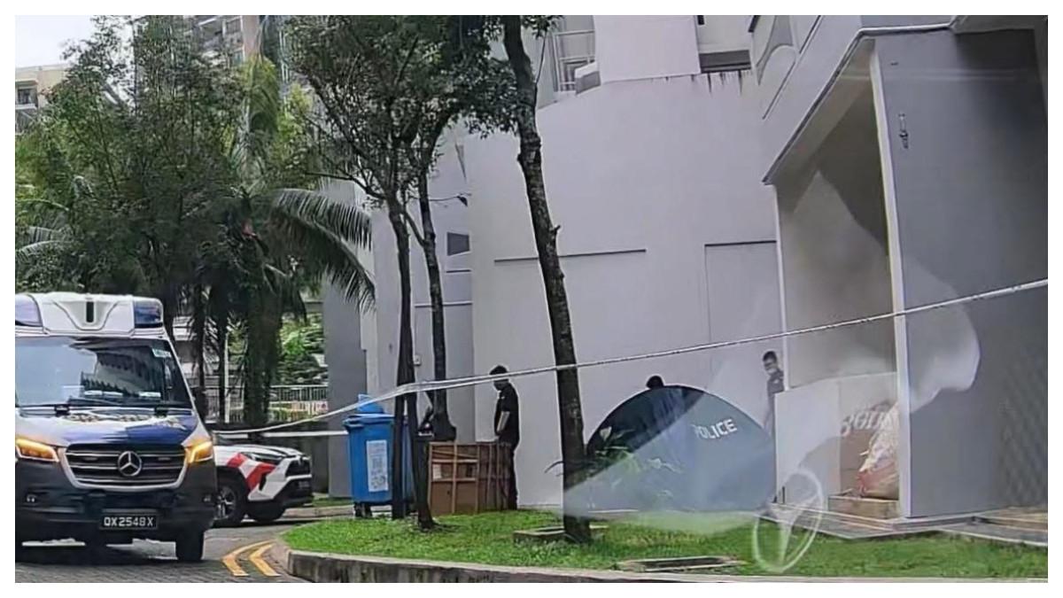 Jenazah seorang pria berusia 55 tahun ditemukan di kaki Blok 278C Compassvale Bow pada Sabtu (13 Desember) pagi.