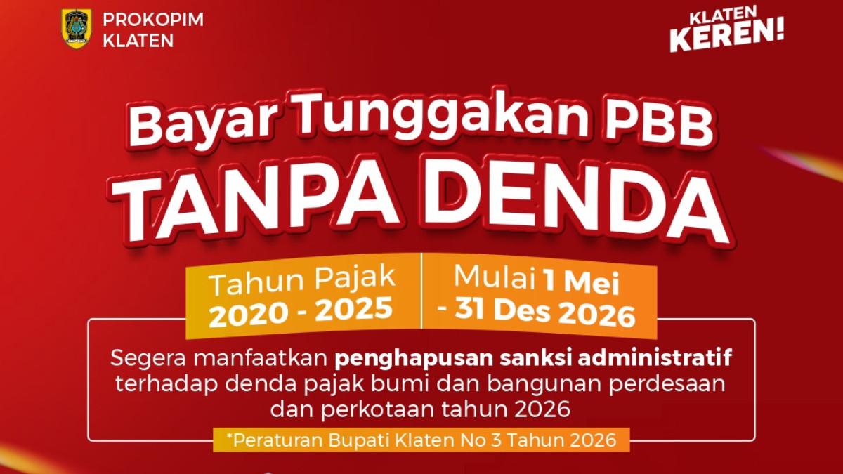 PEMUTIHAN PAJAK - Pengumuman pembebasan denda pajak PBB P2 Klaten.