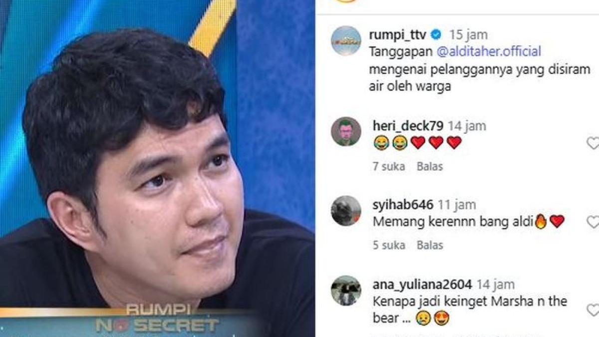 ARTIS JUALAN - Kronologi pembeli burger Aldi Taher diduga disiram oleh tetangga, sang artis sampai meminta maaf.