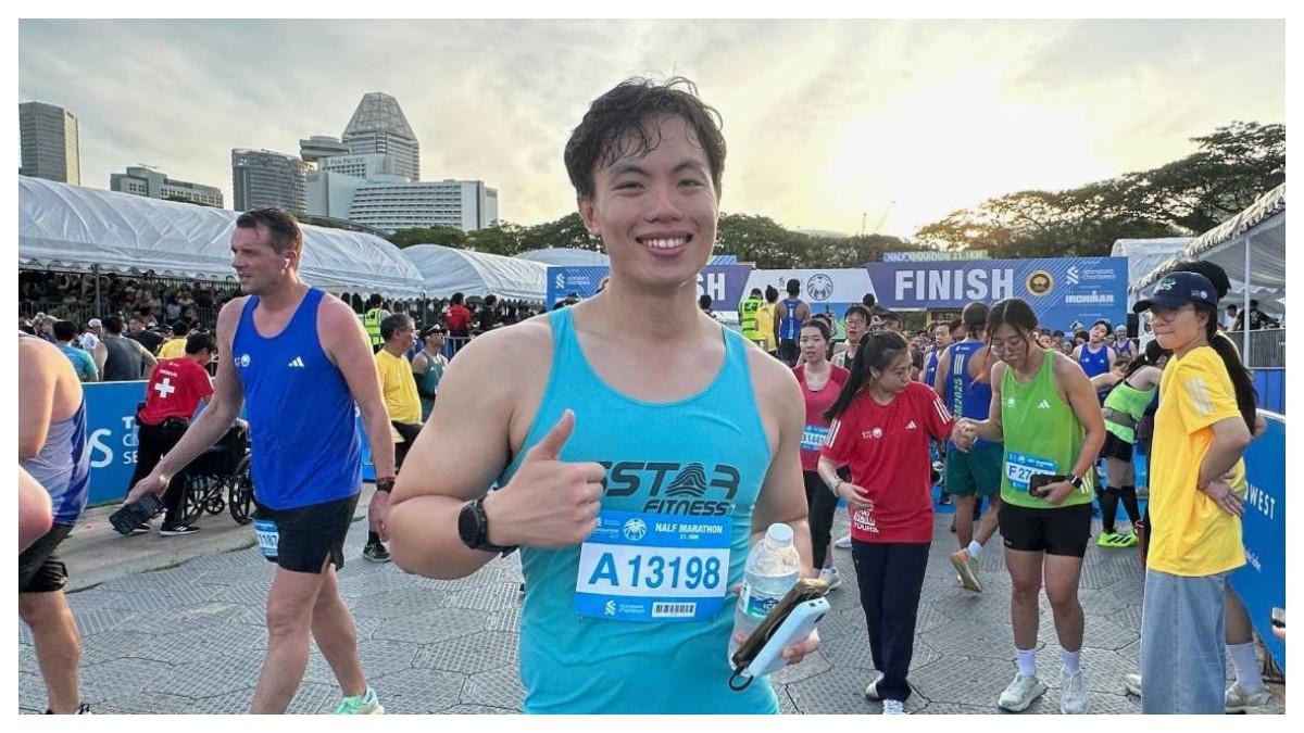 Dave berlari setengah maraton pada hari Sabtu (6 Desember) hanya beberapa jam sebelum pernikahannya