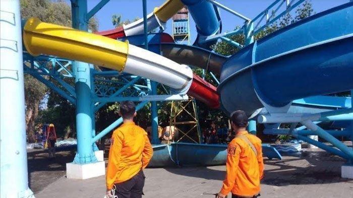 DUGAAN Sementara Penyebab Wahana Wisata Seluncuran Air Ambrol di Surabaya Menurut Versi Pengelola