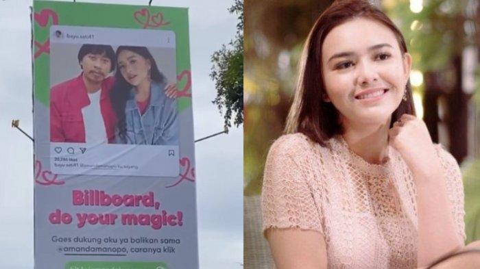 Pria Berkumis Ngaku Mantan Amanda Manopo Lewat Billboard: Liat Betapa Seriusnya Aku Pengen Balikan