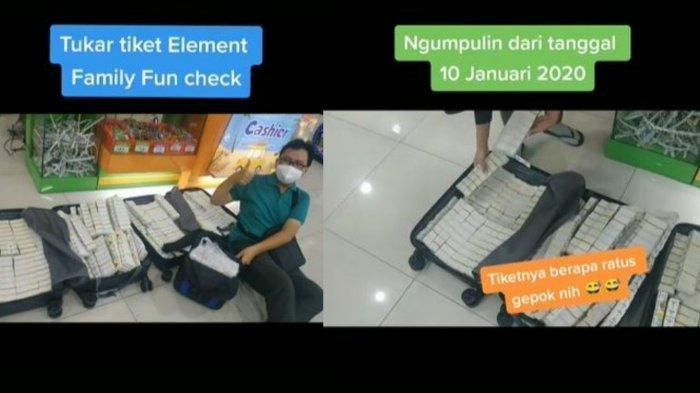 VIRAL Cara Pria Ini Kumpulkan Tiket Wahana Permainan Hingga Bisa Ditukar HP Seharga Rp 6 Juta
