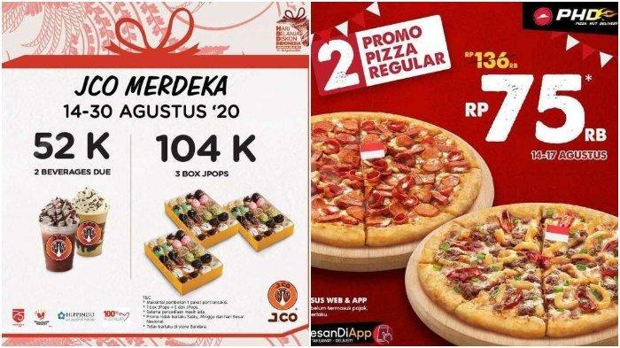 Promo Diskon HUT ke-75 RI 17 Agustus, 2 Reguler Pizza Hut Rp 75.000 & JCO 3 Boks Rp 104.000