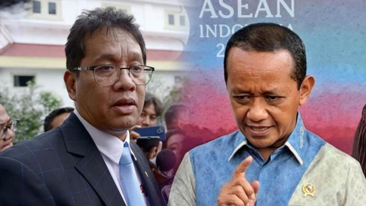 PURBAYA DAN BAHLIL - Kolase foto Menkeu Purbaya Yudhi Sadewa usai rapat terbatas bersama Presiden Prabowo Subianto di Kompleks Istana Kepresidenan, Jakarta Pusat, Selasa (9/9/2025) dan Menteri ESDM Bahlil Lahadalia saat masih menjabat Menteri Investasi di Jakarta, Sabtu (21/7/2023). Purbaya berhadapan dengan Bahlil di dua isu.