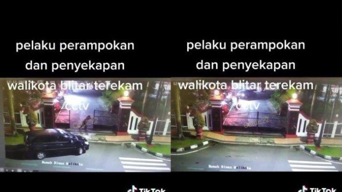 DETIK-DETIK Perampokan di Rumah Dinas Wali Kota Blitar Terkuak Lewat CCTV, Pelaku Dibukakan Gerbang