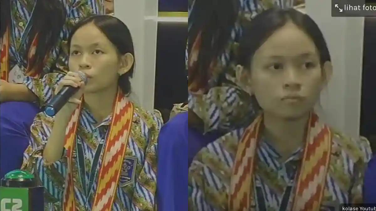 CERDAS CERMAT - Siswi bernama Josepha Alexandra peserta lomba cerdas cermat yang dicurangi juri.