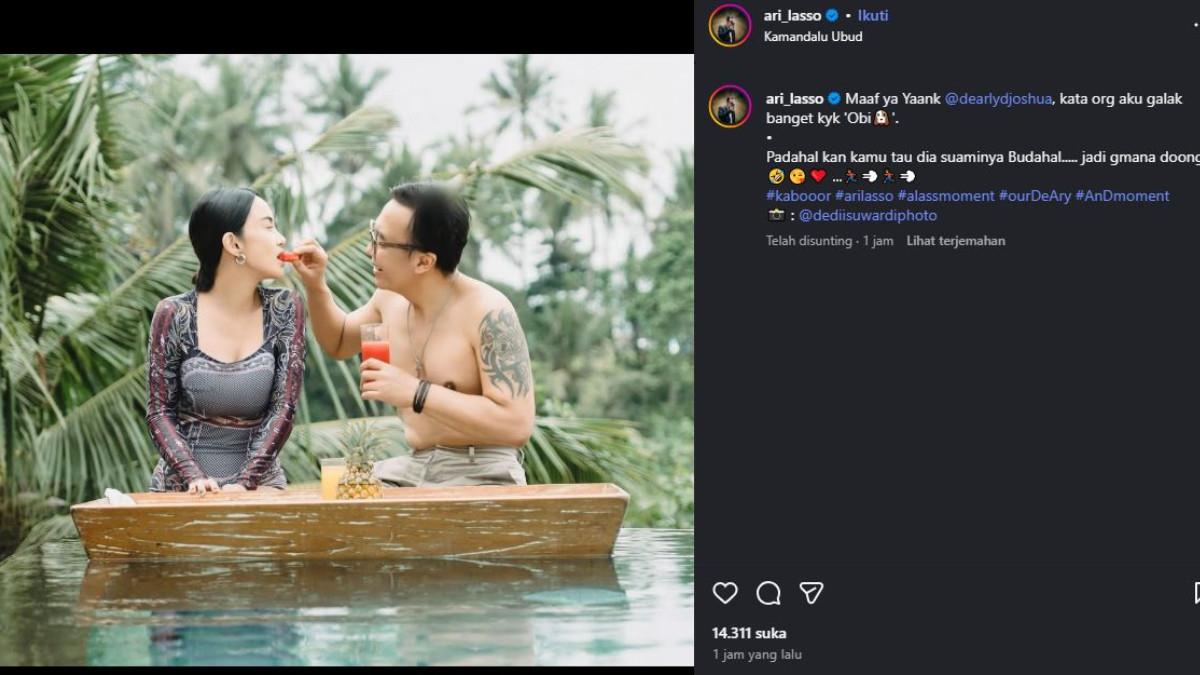 KABAR ARTIS - Unggahan Ari Lasso setelah viral membentah kekasih. Foto diunduh dari Instagram.