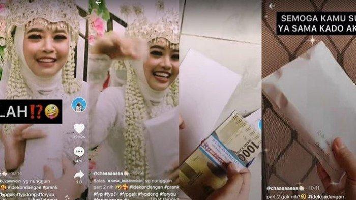 VIRAL Pengantin Buka Amplop Sumbangan Teman, Kaget Isi Uang Gepokan Tapi Lembaran Rp 1000 Semua