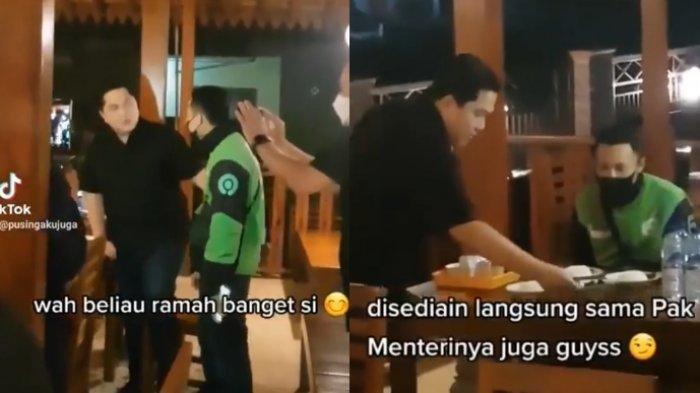 MIMPI APA Driver Ojol Hanya Minta Foto Bareng ke Erick Thohir, Malah Dilayani Makan Bapak Menteri