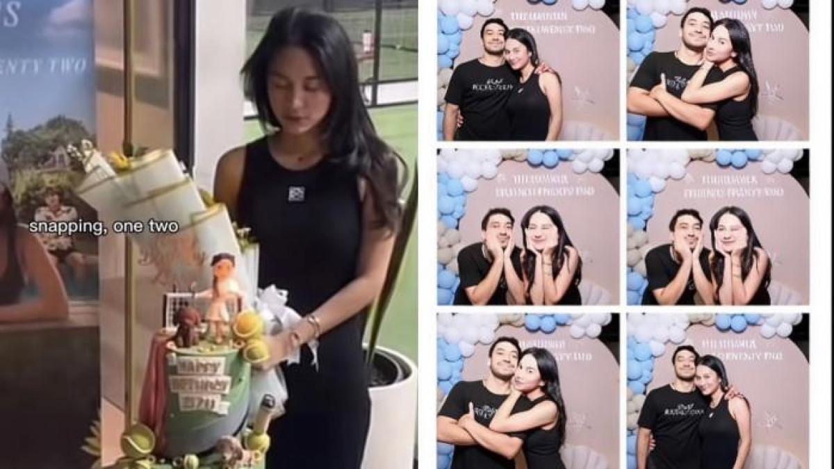 MESRA - Pose mesra selebgram Azizah Salsha dengan Nadif di acara ulang tahun dicapture (8/10/2025). Janda Pratama Arhan tuai sorotan.
