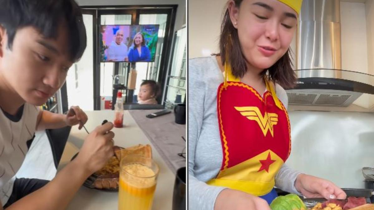 Rambut Basah & Acak-acakan, Amanda Manopo Pakai Baju Dinas Seksi Saat Masak untuk Kenny Austin