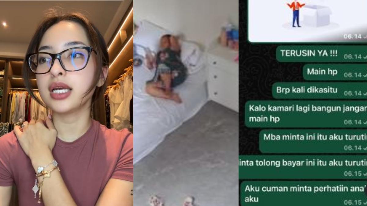 Foto-foto Eks Pengasuh Kamari Asyik Main Hp Saat Jaga Anak Jennifer Coppen, Mamari WA Marah Besar