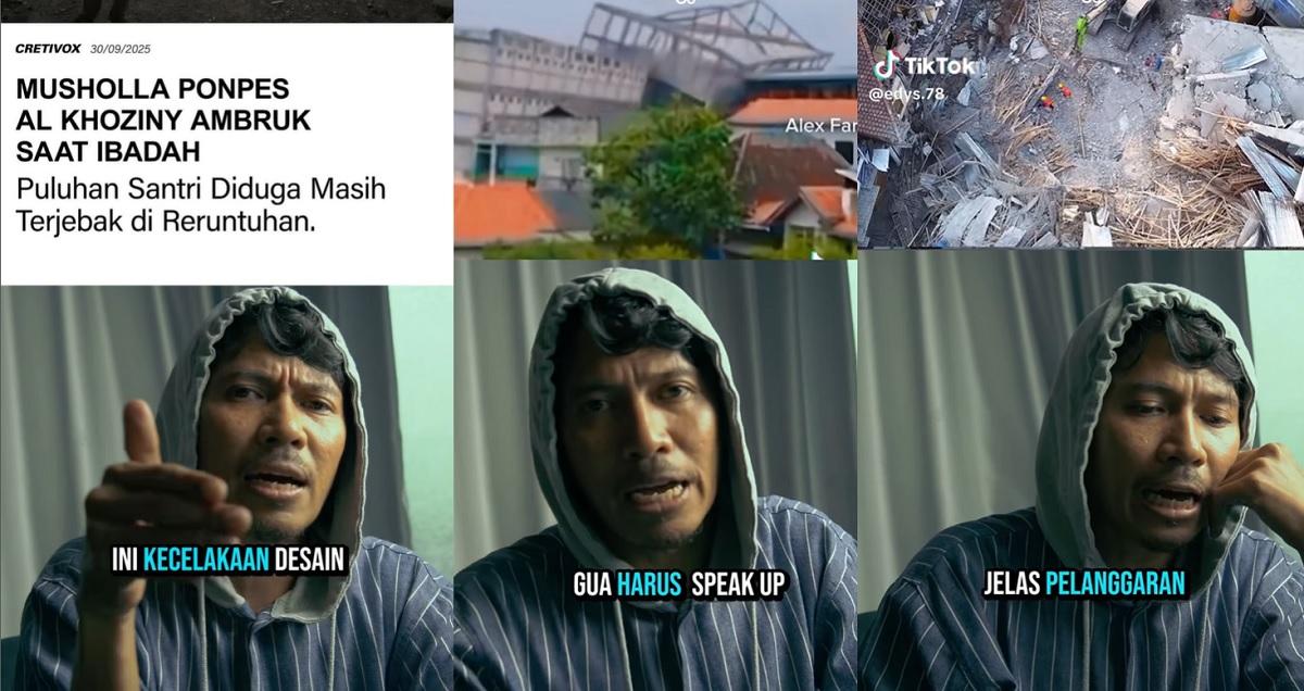 Founder Tukangku.co Bongkar 'Dosa' Penyebab Bangunan Ponpes Al Khoziny Roboh, Temuannya Viral