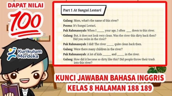 Soal & Kunci Jawaban Bahasa Inggris Kelas 8 SMP Halaman 188 189 Kurikulum Merdeka, Lestari River