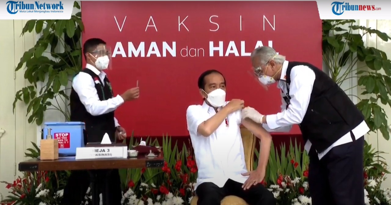 'Enggak Terasa Sama Sekali' Ucapan Pertama Presiden Jokowi Setelah Divaksin Covid-19 Pagi Ini, Yakin
