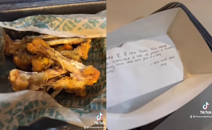 Pria Syok Beli Ayam Goreng Via Ojol, Datang Tinggal Tulang, Driver Tulis Catatan 'Maaf Aku Lapar'