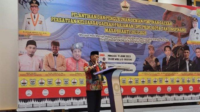 Wabup Rahmang Hadiri, Pelantikan DPD PKDP Kota Tanjungpinang Periode 2023-2028