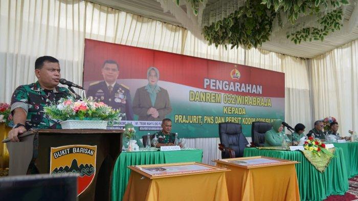 Kunjungan Kerja ke Kodim 0306/50 Kota, Danrem 032/Wbr Beri Pesan Penting kepada Anggota