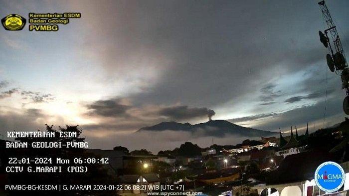 Gunung Marapi Dua Kali Erupsi Senin Pagi Ini, Sudah 136 Letusan Sejak 3 Desember 2023