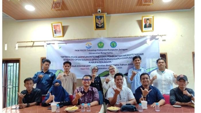 Prodi TRKJ Universitas Bung Hatta Bantu Nagari Durian Kapeh Darussalam Wujudkan Digitalisasi Layanan