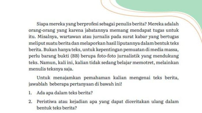 Kunci Jawaban Bahasa Indonesia Tingkat Lanjut Kelas 11 Halaman 121: Ada Apa dalam Teks Berita?