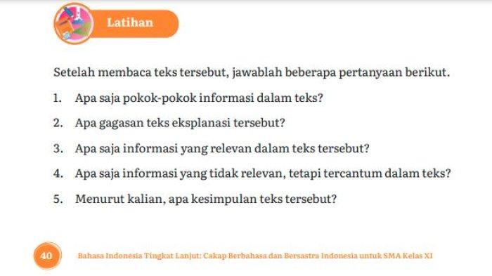 Kunci Jawaban Bahasa Indonesia Tingkat Lanjut Kelas 11 Halaman 40, Analisis Teks Eksplanasi
