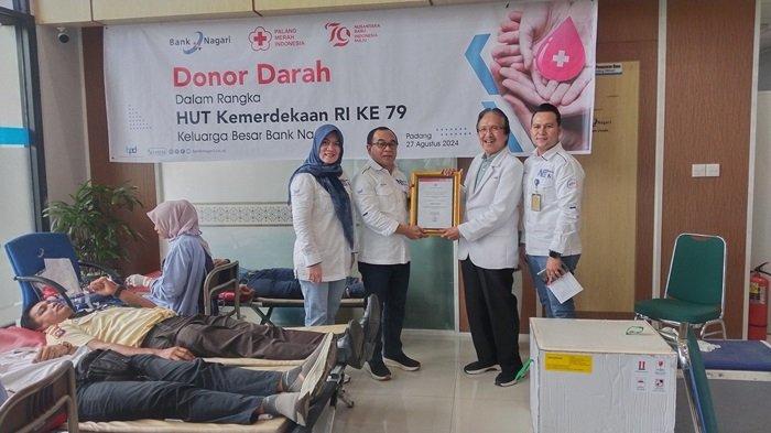 HUT ke-79 RI, Bank Nagari dan PMI Padang Gelar Aksi Donor Darah