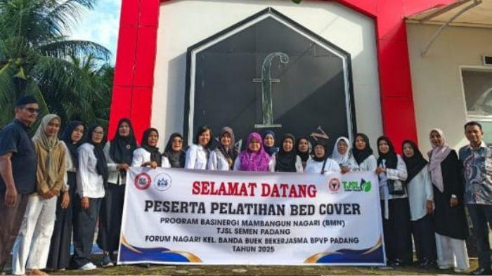 Lewat Program BMN, PT Semen Padang Dorong UMKM Bed Cover KUBE SEHATI Bandar Buat Naik Kelas